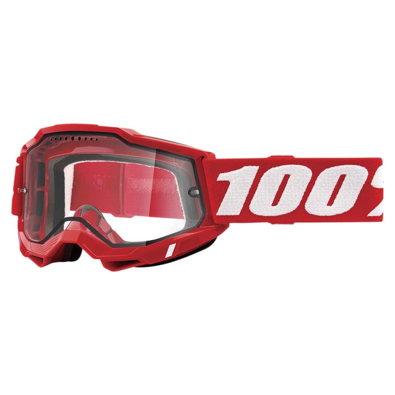 Gafas de Protección 100% ACCURI 2 Enduro Neón/Rojo Lente Clara