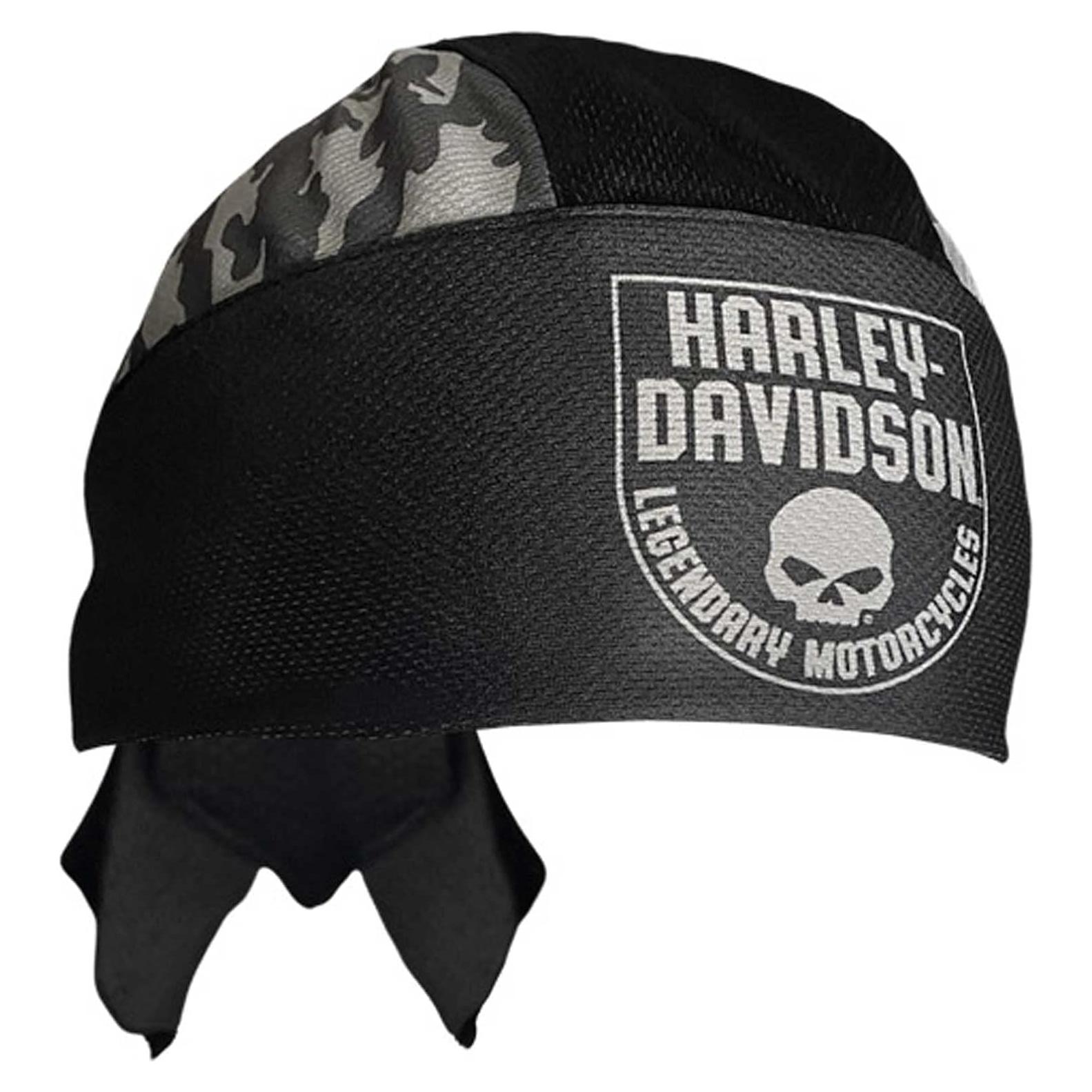Cinta para la cabeza Harley-Davidson Willie G Skull - Negro
