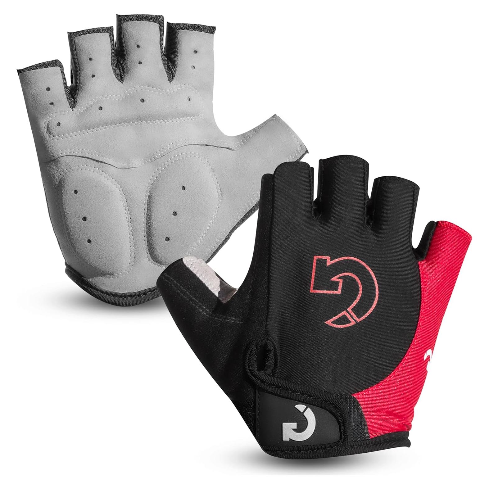 Guantes de Ciclismo GEARONIC MTB Acolchados Rojo Talla L