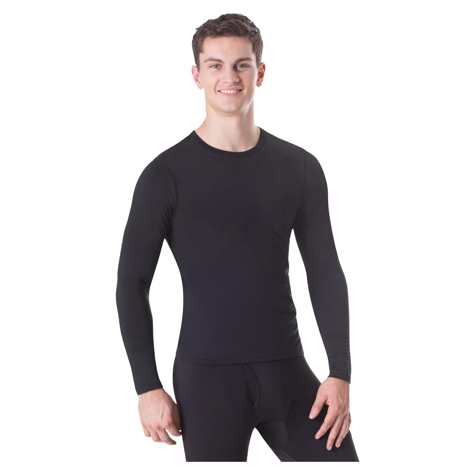 Camisa Térmica Rocky para Hombre Manga Larga Negra Mediana