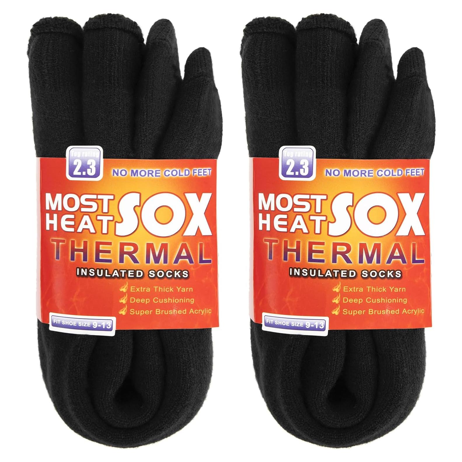 Calcetines Térmicos para Hombres Loritta - 2 Pares Negros