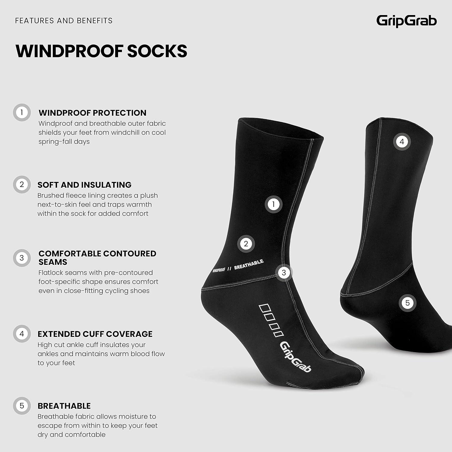 Calcetines de Ciclismo GripGrab Térmicos Resistentes al Viento