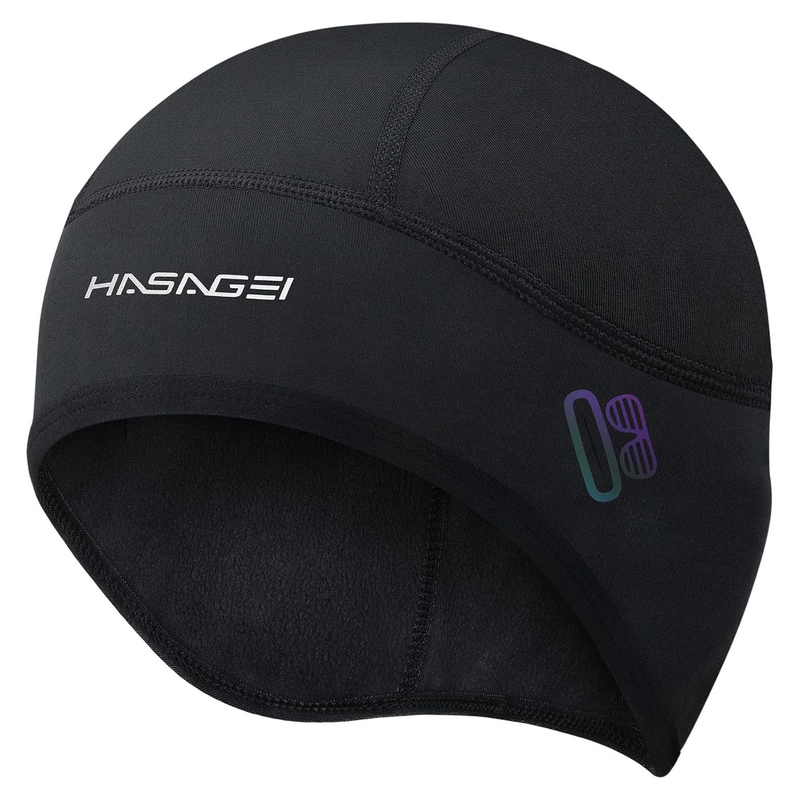 Gorro Térmico Invierno Hombre Forro Casco Negro a Prueba de Viento