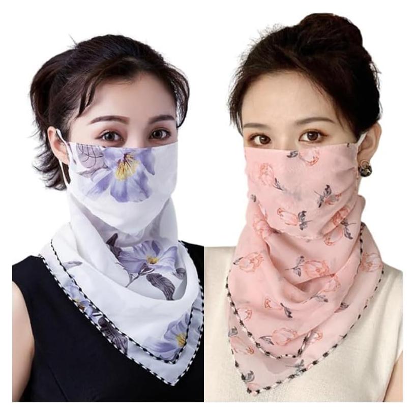 Paquete de 2 Bufandas UV para el Rostro Verano - Ajustables