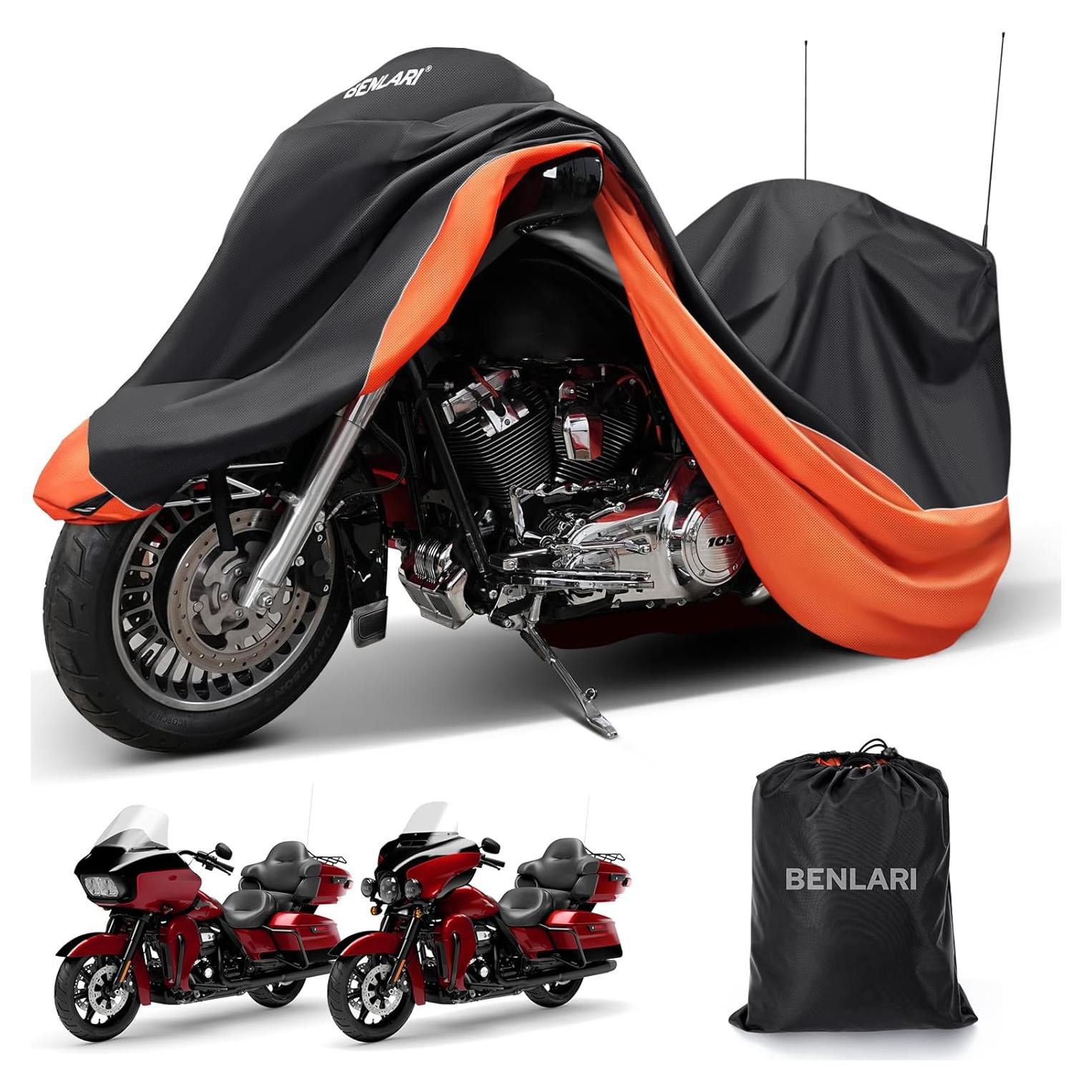 Cubierta de Moto Impermeable Benlari XL 294x119x135 cm
