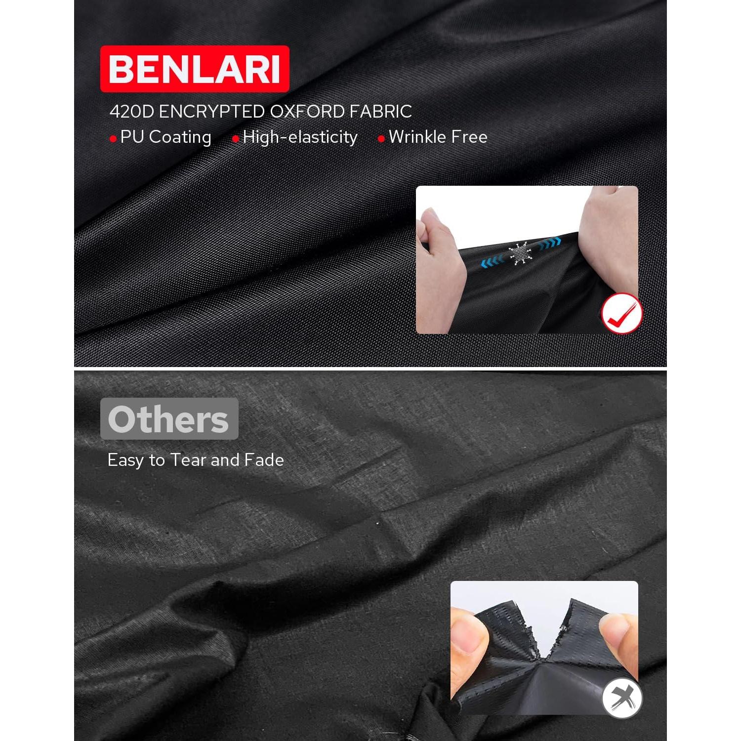 Cubierta de Moto Impermeable Benlari XL 294x119x135 cm