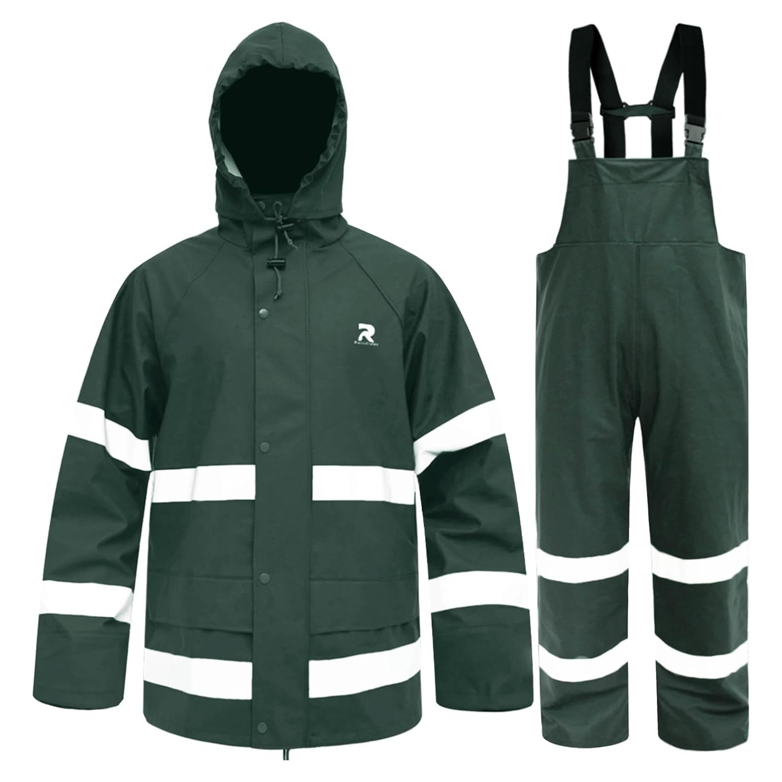 Traje de Lluvia Impermeable RainRider RR01 Unisex Verde Grande