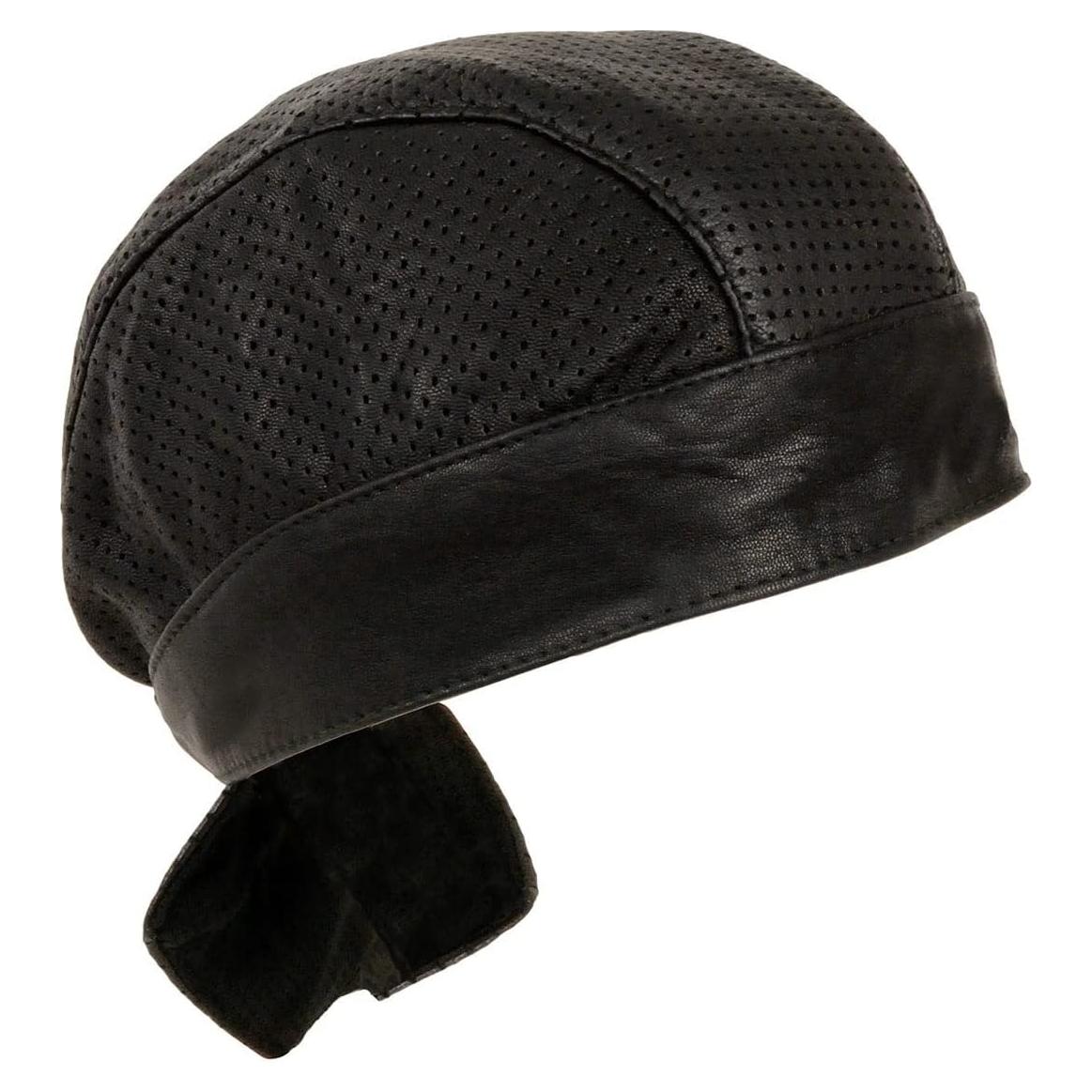 Gorro de Motocicleta Milwaukee Leather SH324 Unisex Negro Cuero