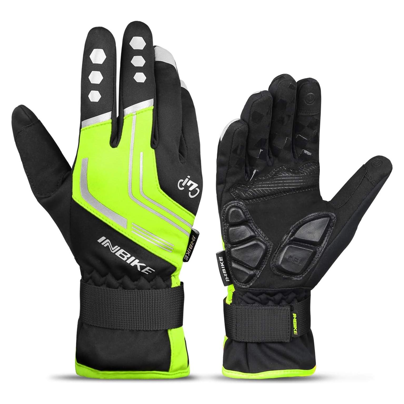 Guantes de Ciclismo INBIKE para Hombre Térmicos y Reflectantes