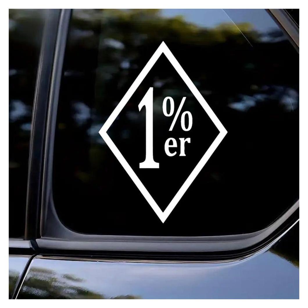 Calcomanías de Vinilo OTGETN 2PCS 9.9x14cm para Auto Blanco