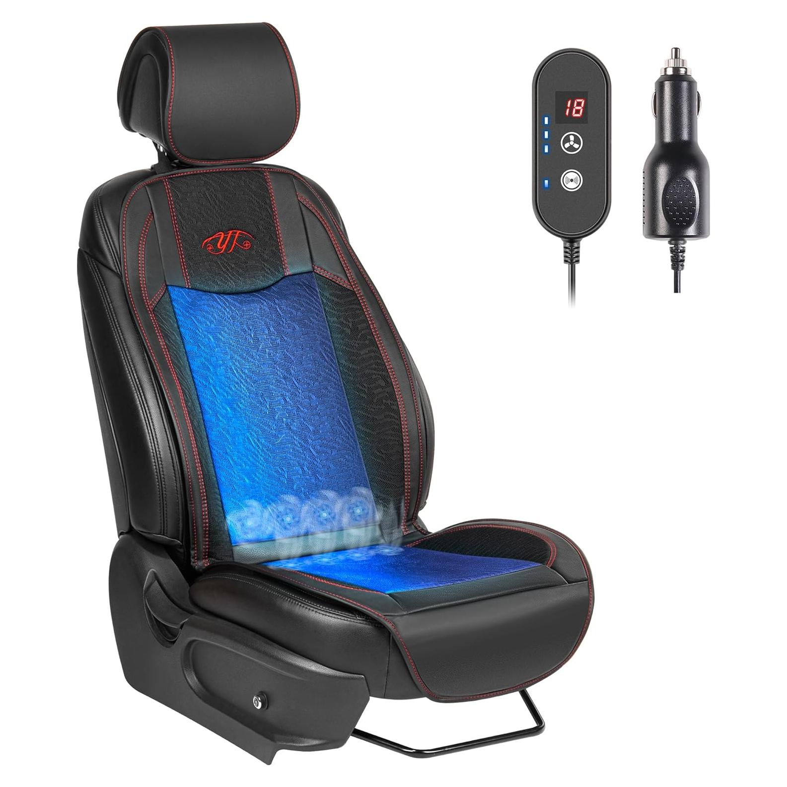 Funda de Asiento Refrigerante Paffenery 1Pcs Negro 12V-24V