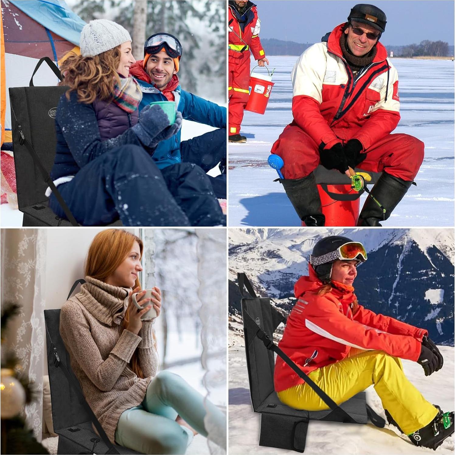 Cojín de Asiento Calentado HuiJuKeJi Plegable USB 39x40cm