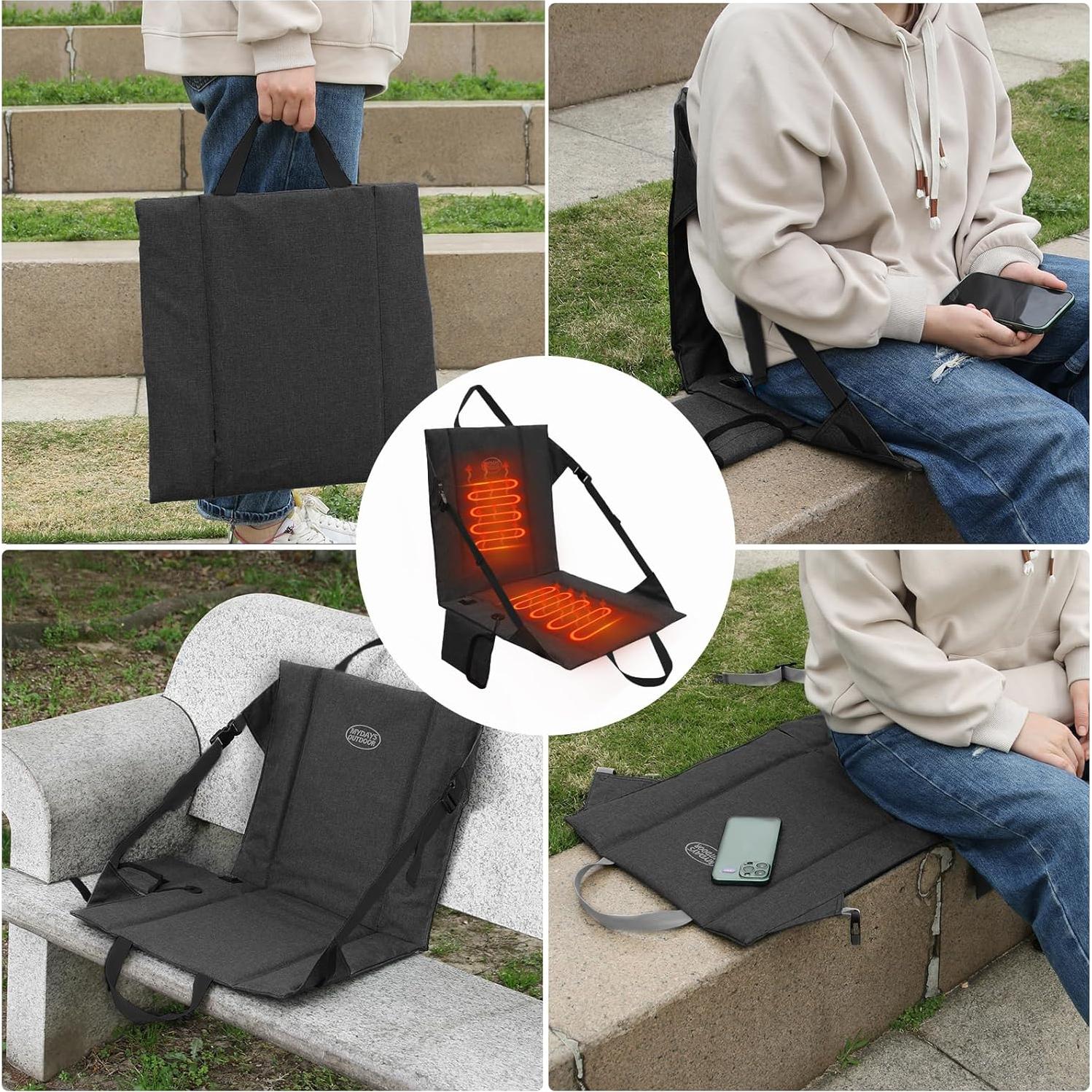 Cojín de Asiento Calentado HuiJuKeJi Plegable USB 39x40cm