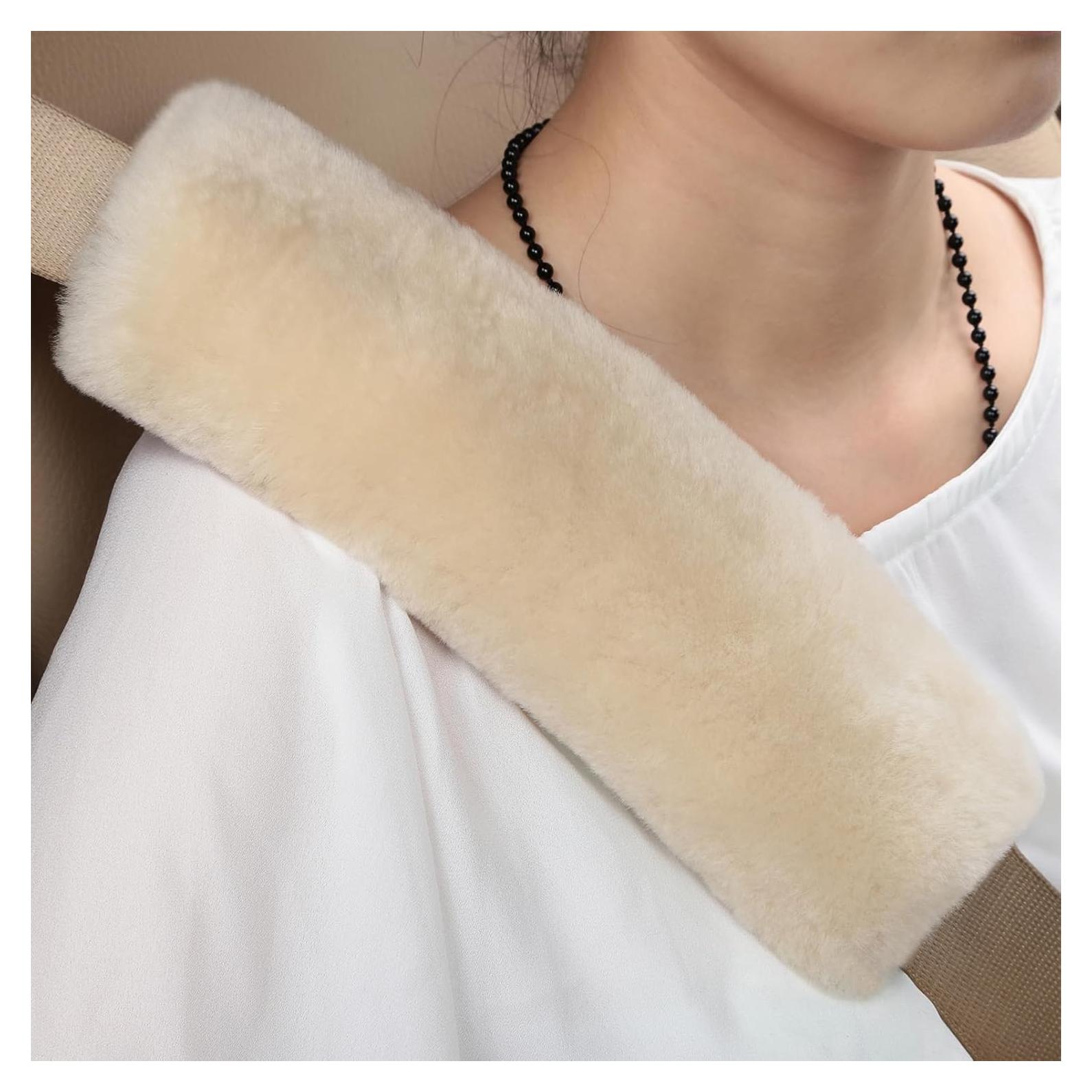 Cubierta de cinturón de seguridad ROYAGO 2 piezas Beige Perla