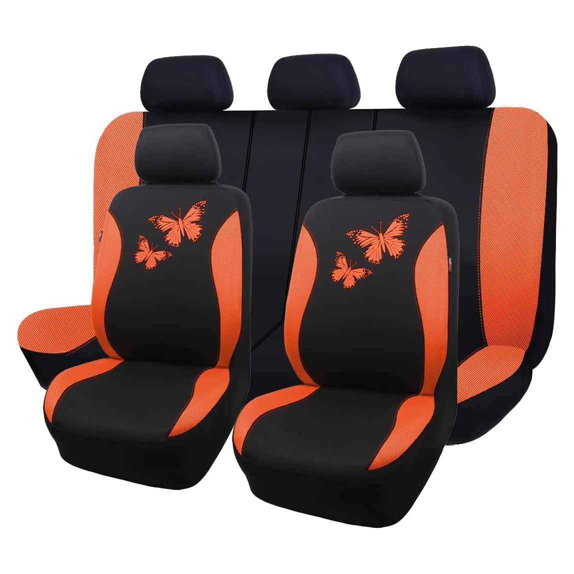 Cubiertas de Asiento de Coche Flying Banner FB-077 Naranja Universal