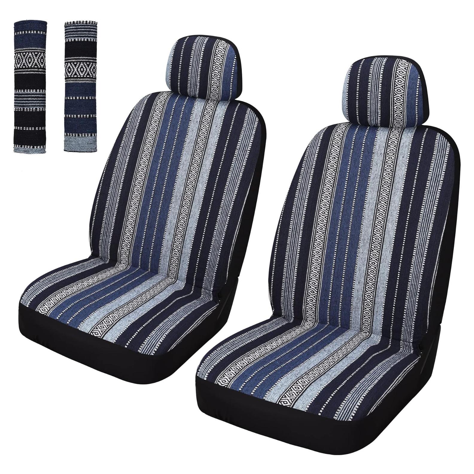 Funda de Asiento de Coche Pariitadin Azul con Almohadillas