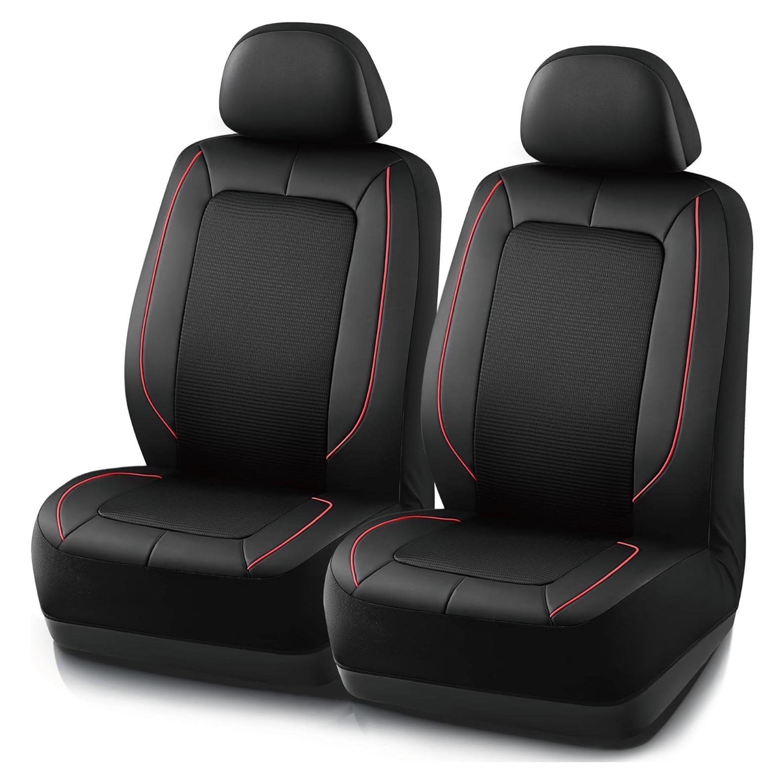 Funda de Asiento de Coche PIC AUTO Rojo Delantero Cuero Malla