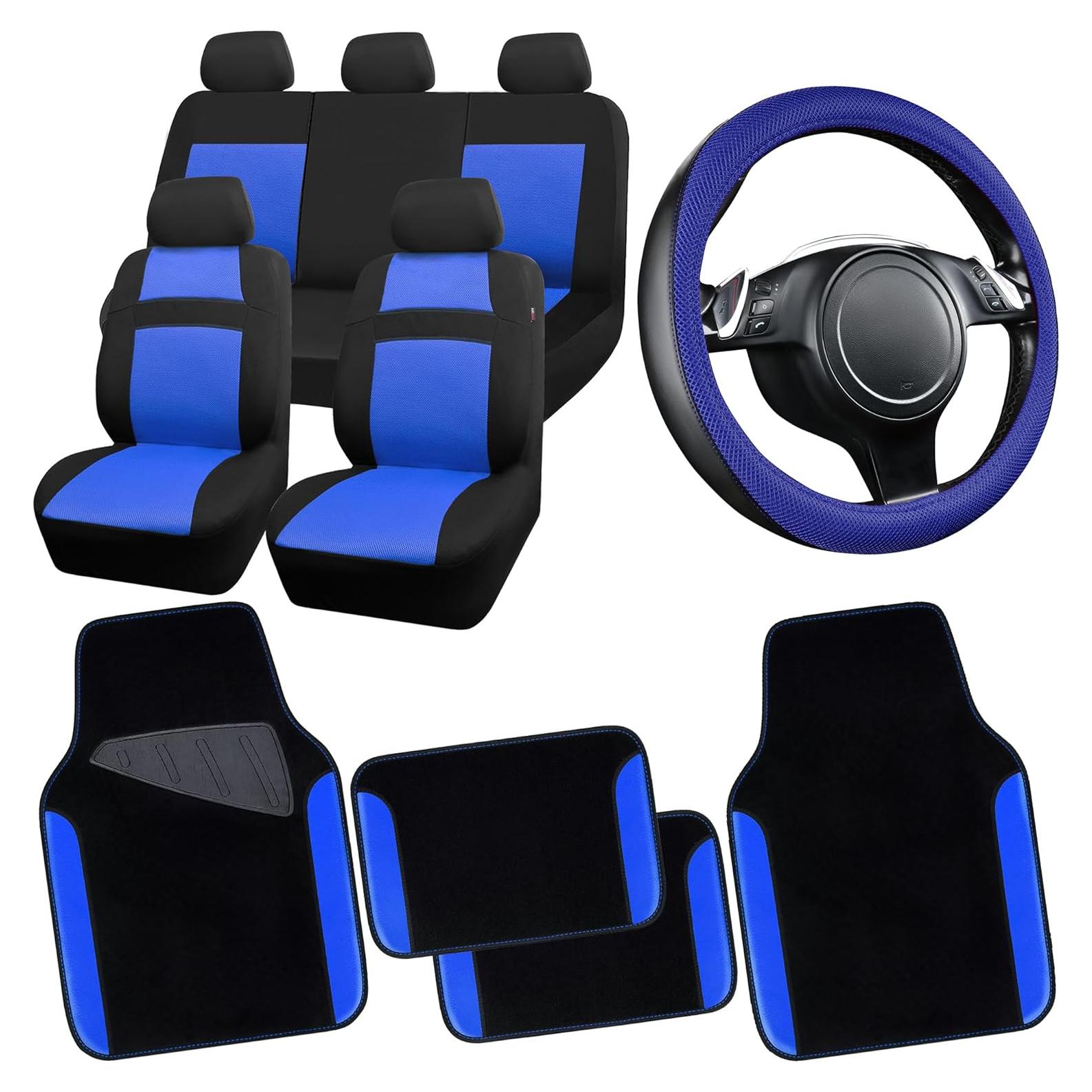 Cubiertas de Asiento de Coche 3D CAR PASS Azul y Negro