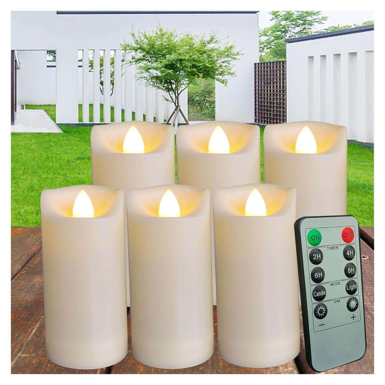 Paquete de 6 Velas LED a Batería Jingtech 5.08x10.16 cm