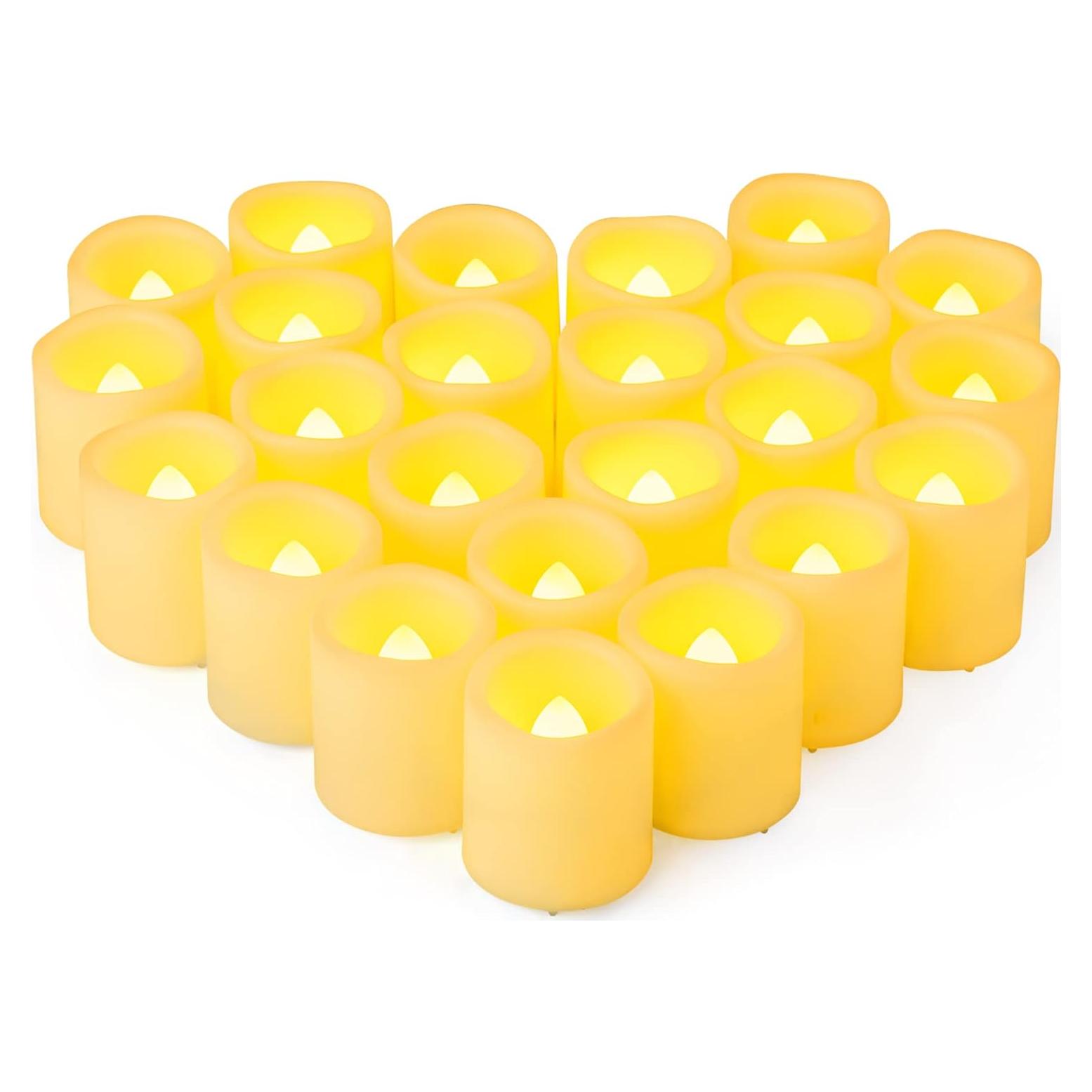Paquete de 24 velas LED sin llama Yakpo 3.8cm x 4.6cm 200h