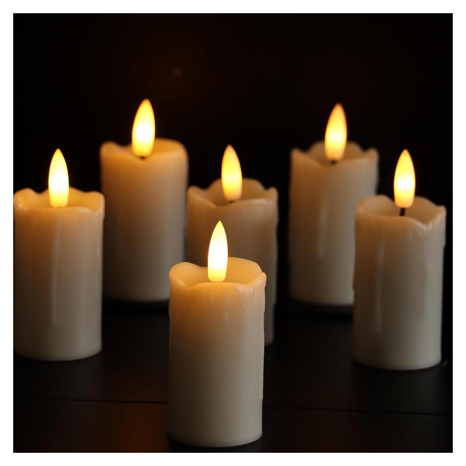 Paquete de 6 Velas LED Sin Llama Jingtech 3.5" Altura