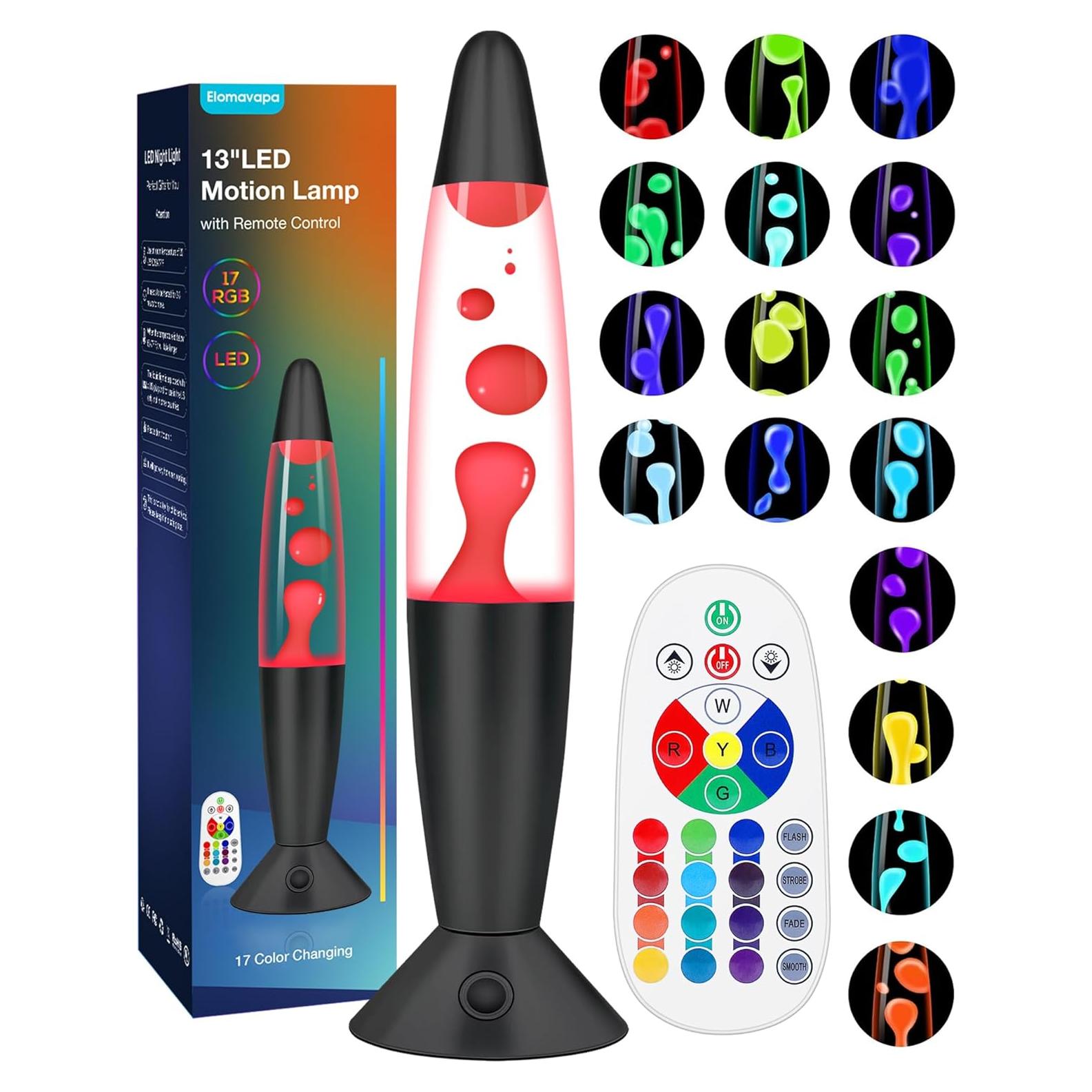 Lámpara de Movimiento Líquido Elomavapa 33 cm LED Control Remoto