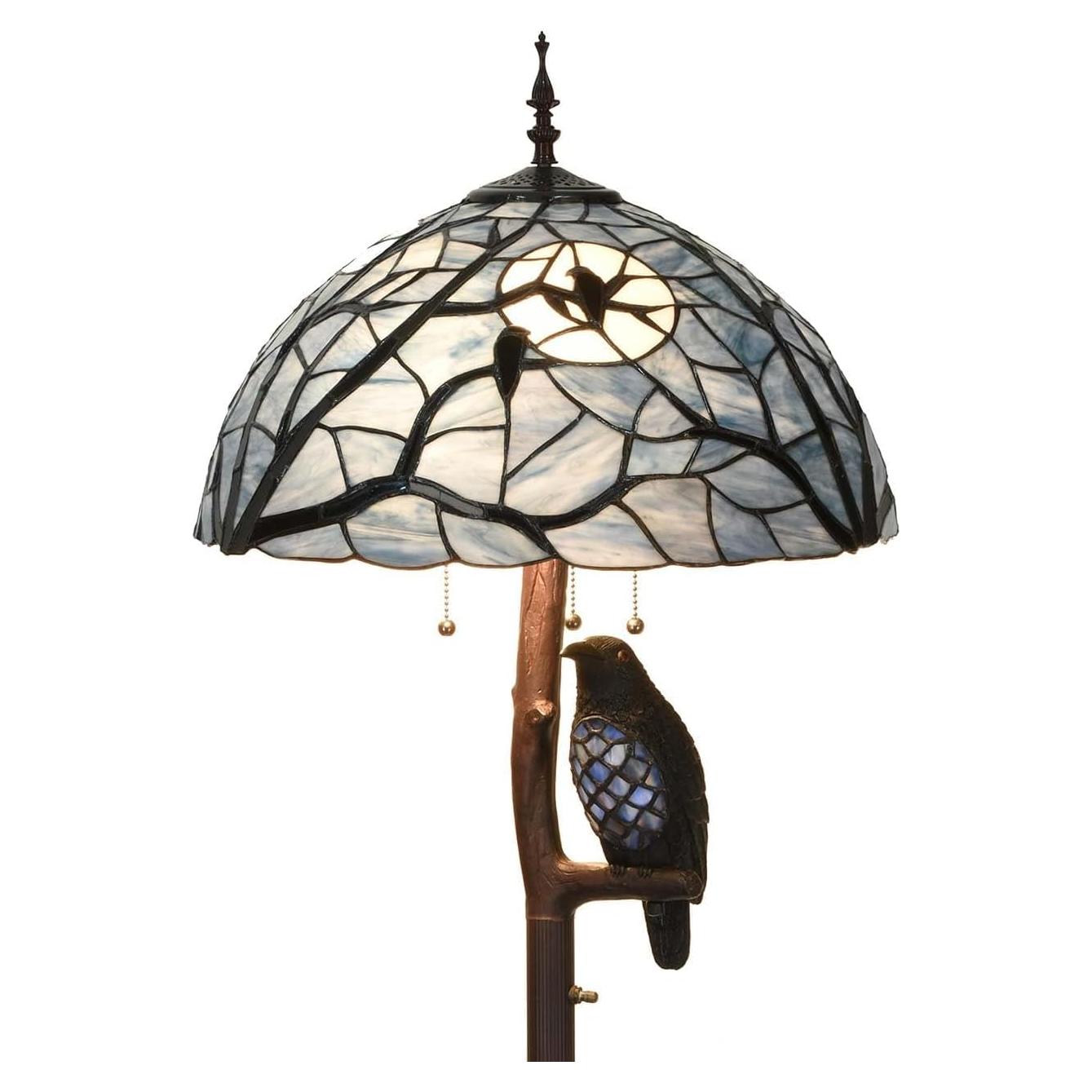 Lámpara de Pie BIEYE Cuervo en Rama 165 cm Vidrio Tiffany