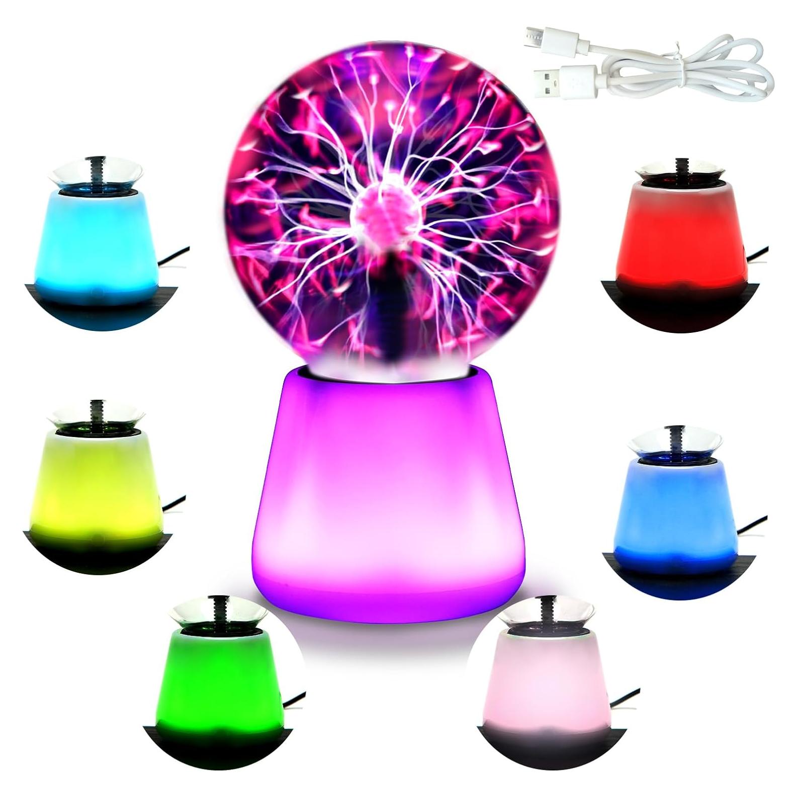 Lámpara de Plasma Interactiva Boruibyr 3 Pulgadas USB 7 Colores