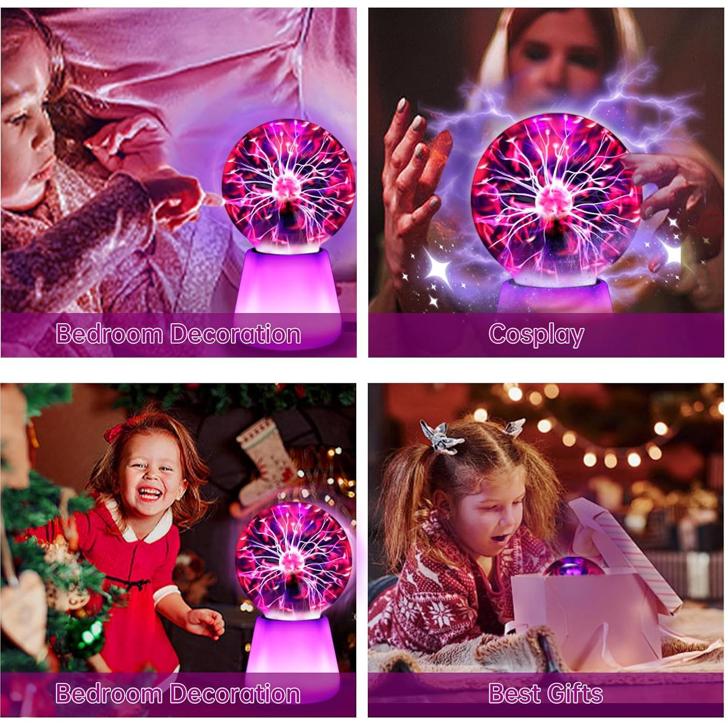 Lámpara de Plasma Interactiva Boruibyr 3 Pulgadas USB 7 Colores