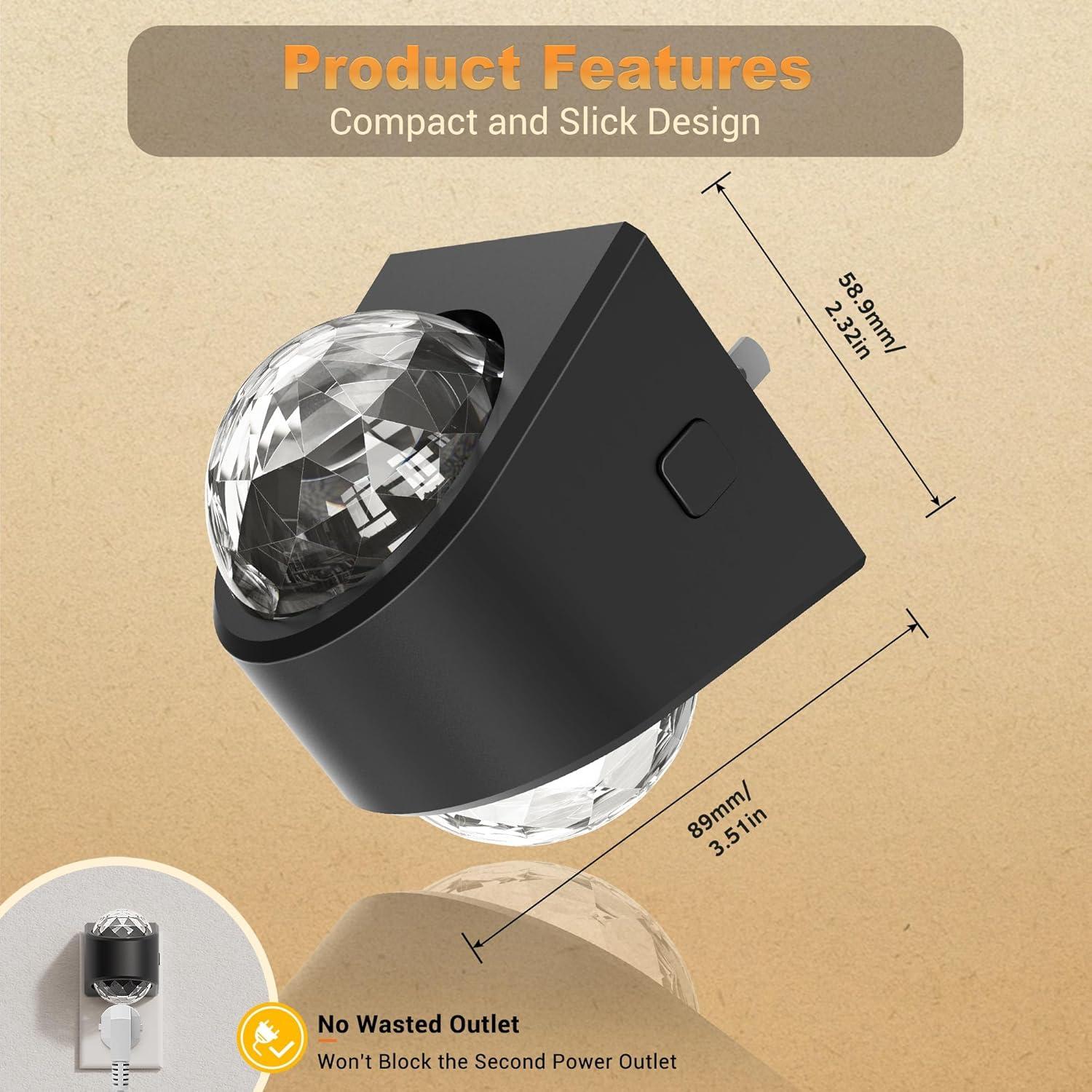 Luz Nocturna Proyector de Estrellas JandCase 5000K Paquete de 2