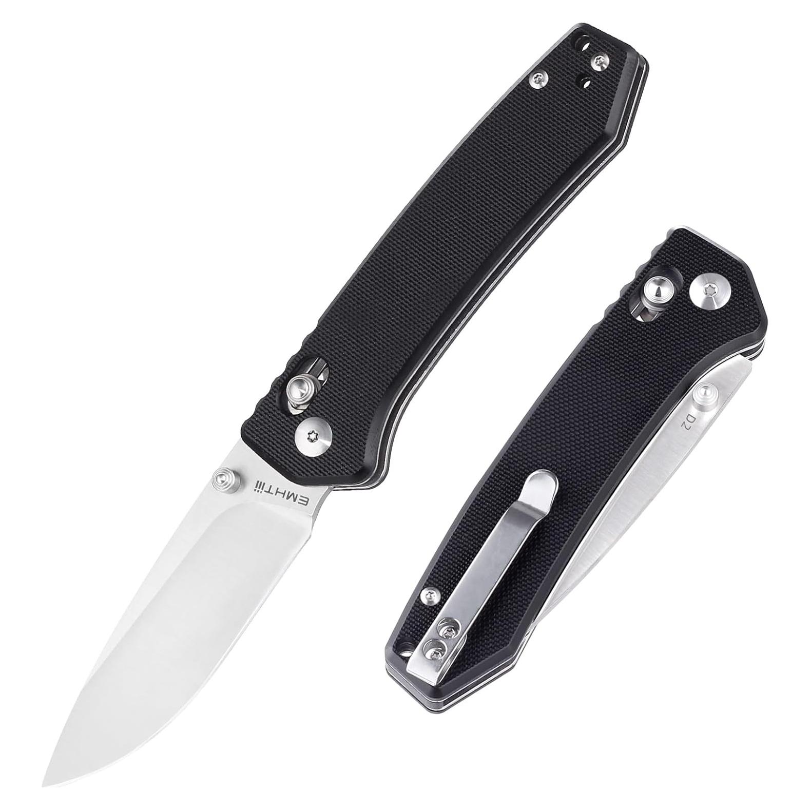 Cuchillo Plegable EDC EMHTiii EMH14 Negro 7.99cm Hoja D2