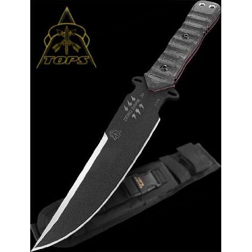 Cuchillo TOPS Cero Oscuro 30 cm Acero Carbono Full Tang
