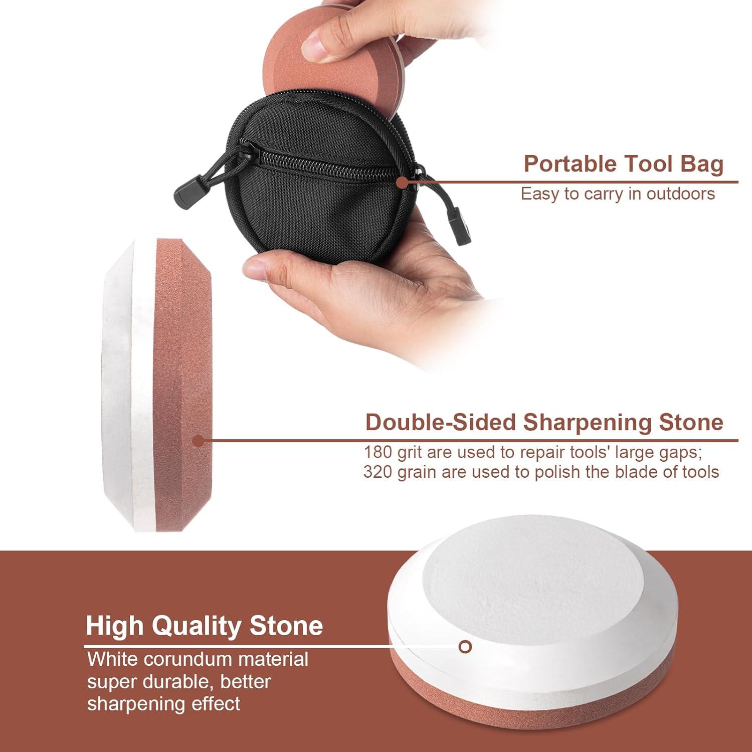 Afilador de Hacha Lanties Doble Cara 180/320 con Bolsa