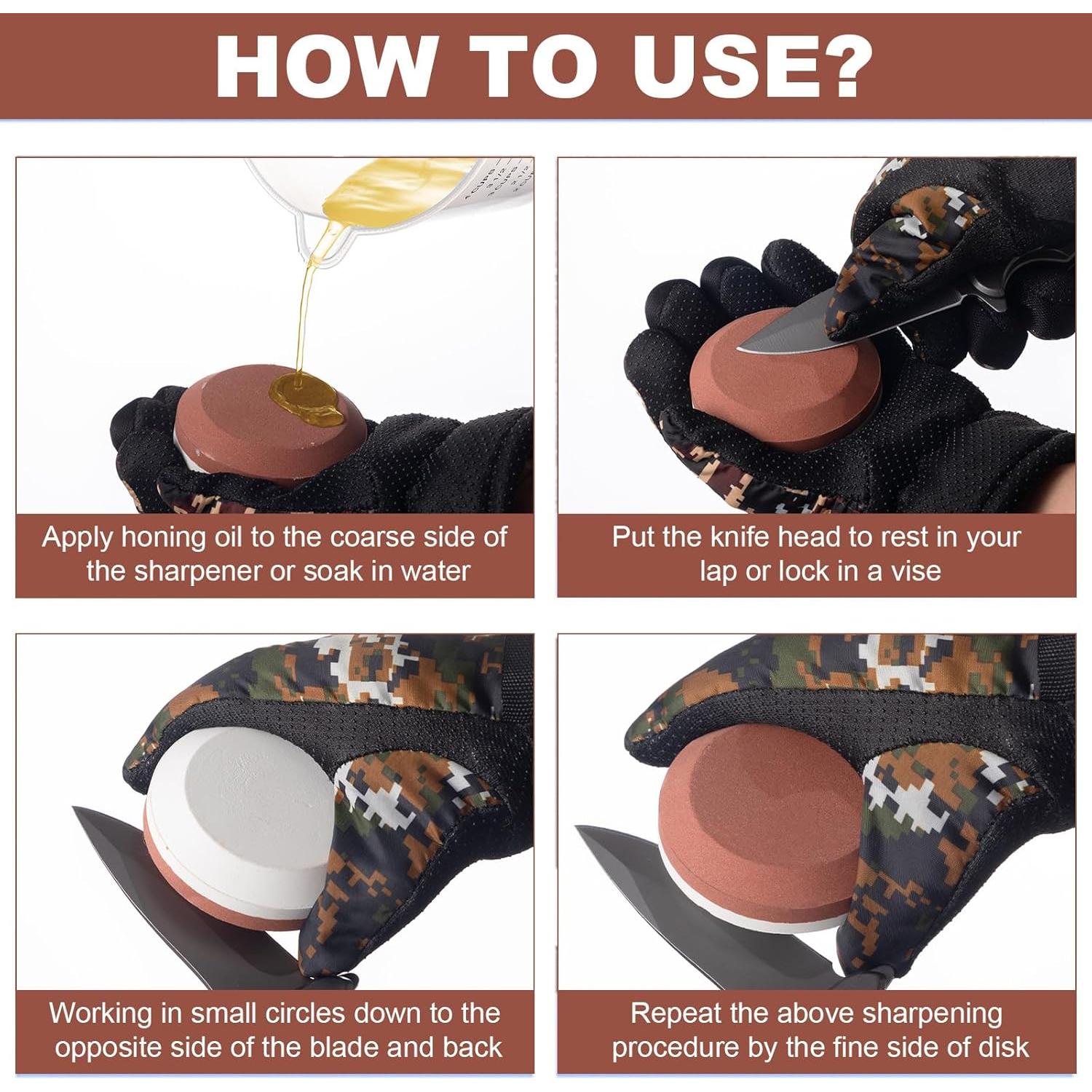 Afilador de Hacha Lanties Doble Cara 180/320 con Bolsa