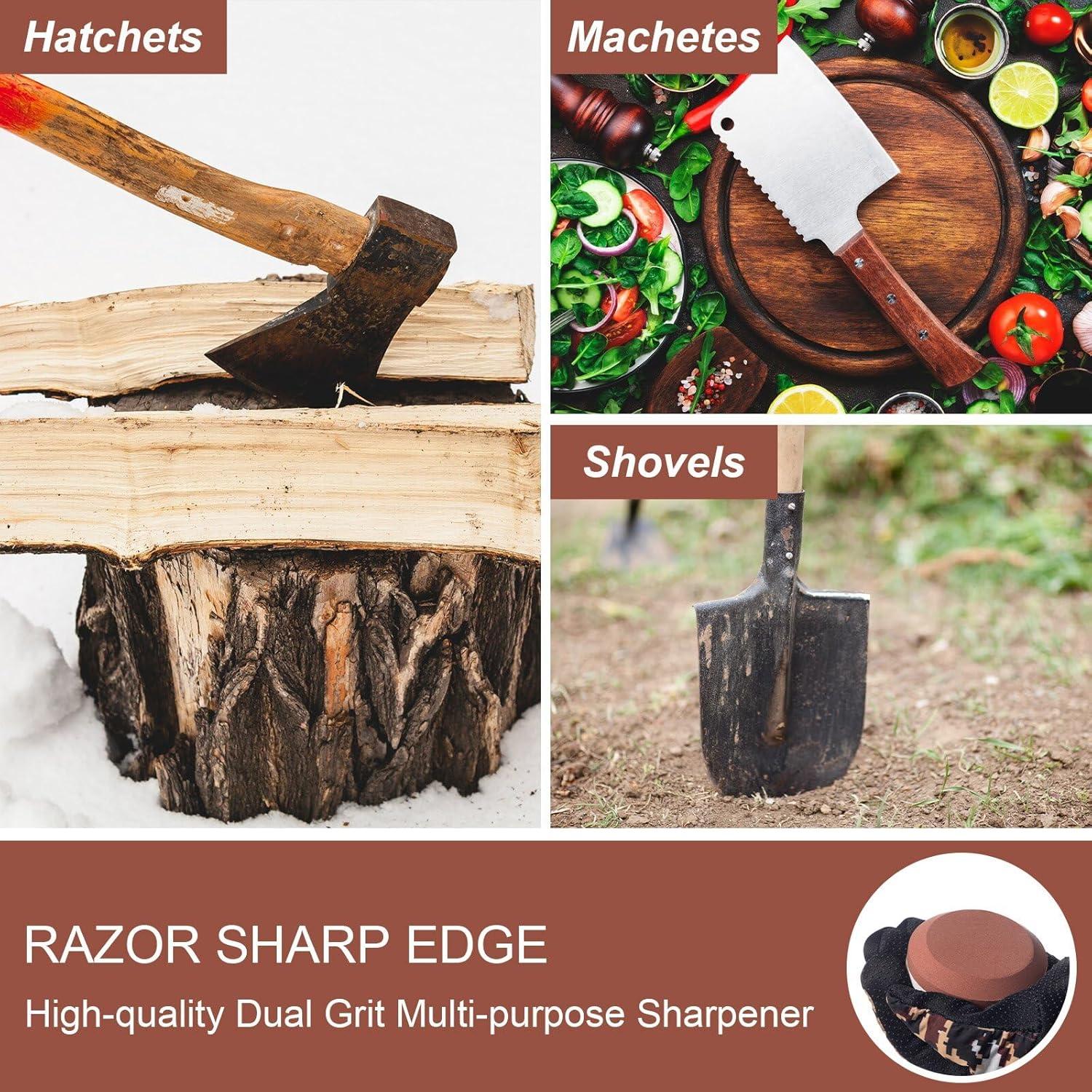 Afilador de Hacha Lanties Doble Cara 180/320 con Bolsa