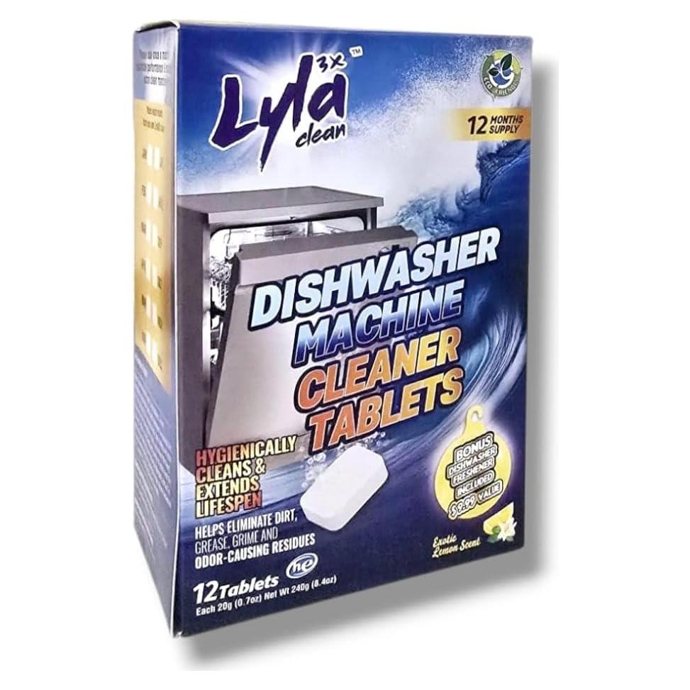 Tabletas Limpiadoras Lyla 3X para Lavavajillas, Paquete de 12