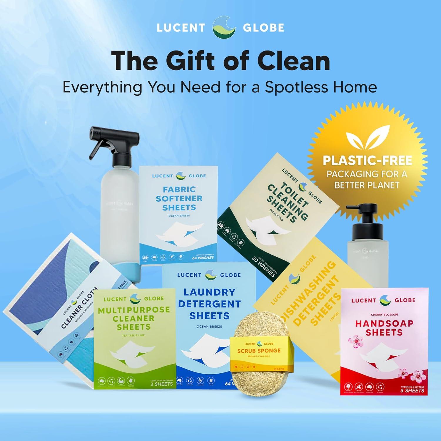 Hojas de detergente para lavavajillas Lucent Globe 64 unidades