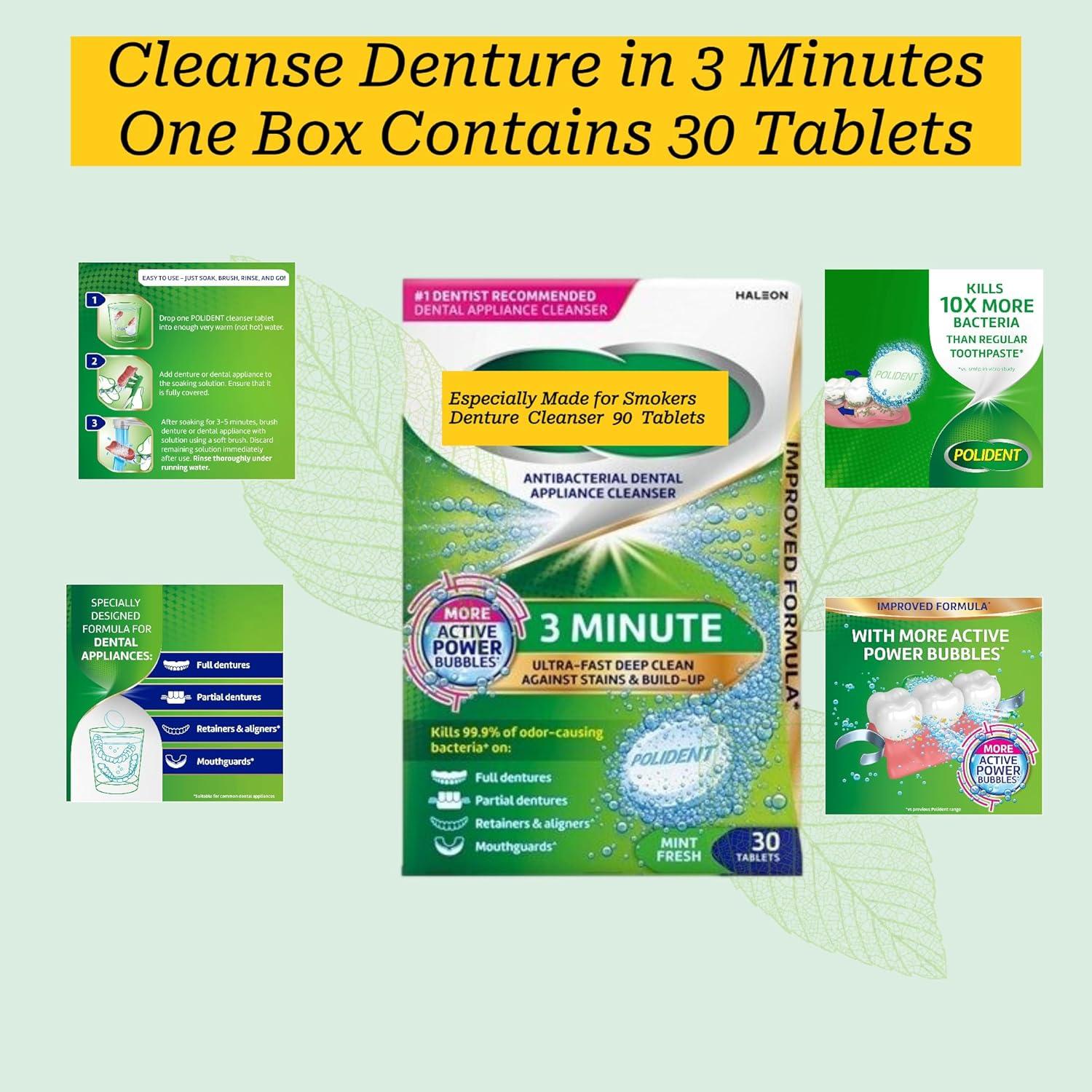 Limpiador de Dentaduras Dentu-Care 30 Tabletas Triple Menta