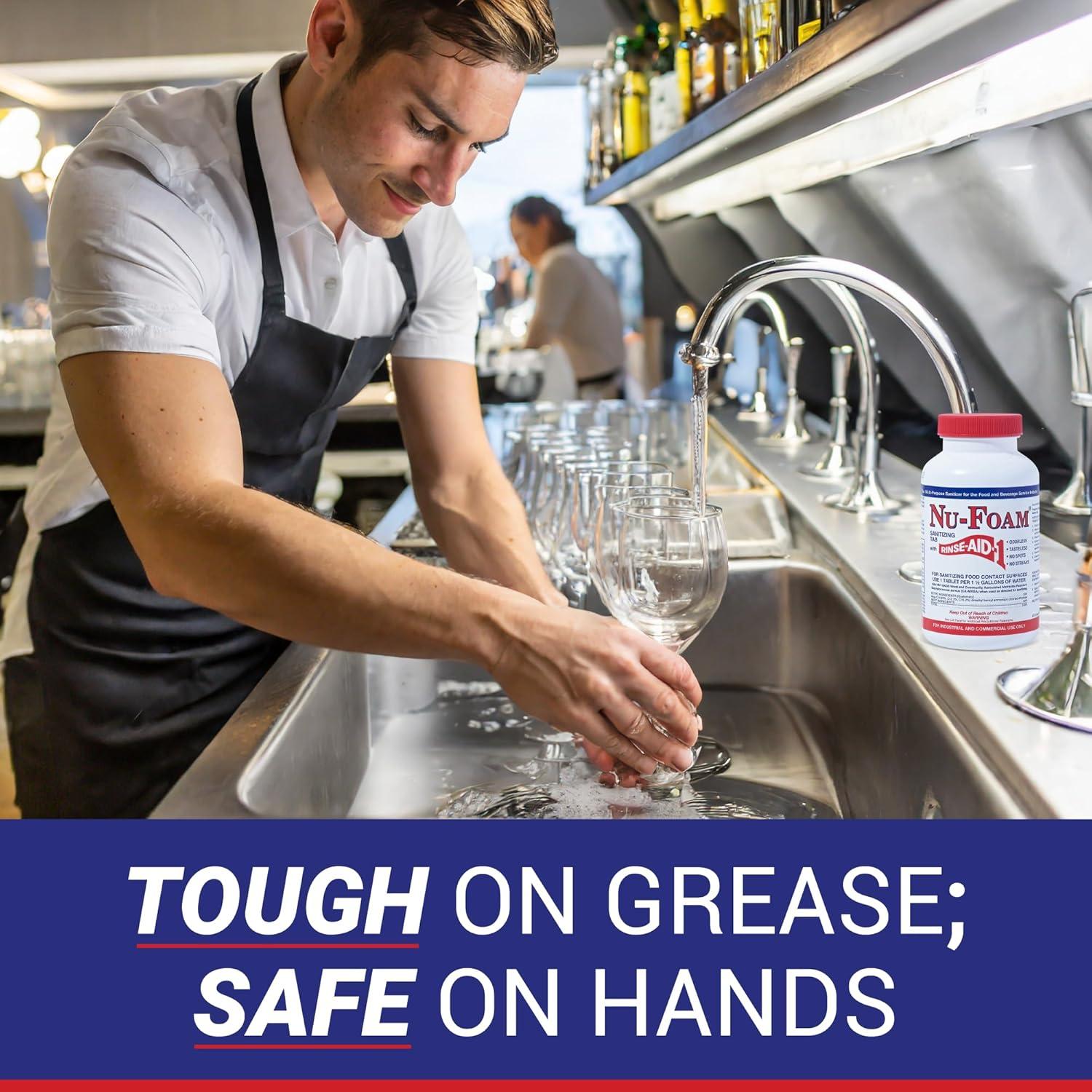 Tabletas Desinfectantes Nu-Foam para Cristalería - 100 Unidades