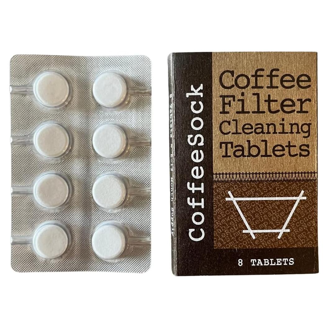 Tabletas de limpieza ecológicas CoffeeSock 8pk - 100% naturales