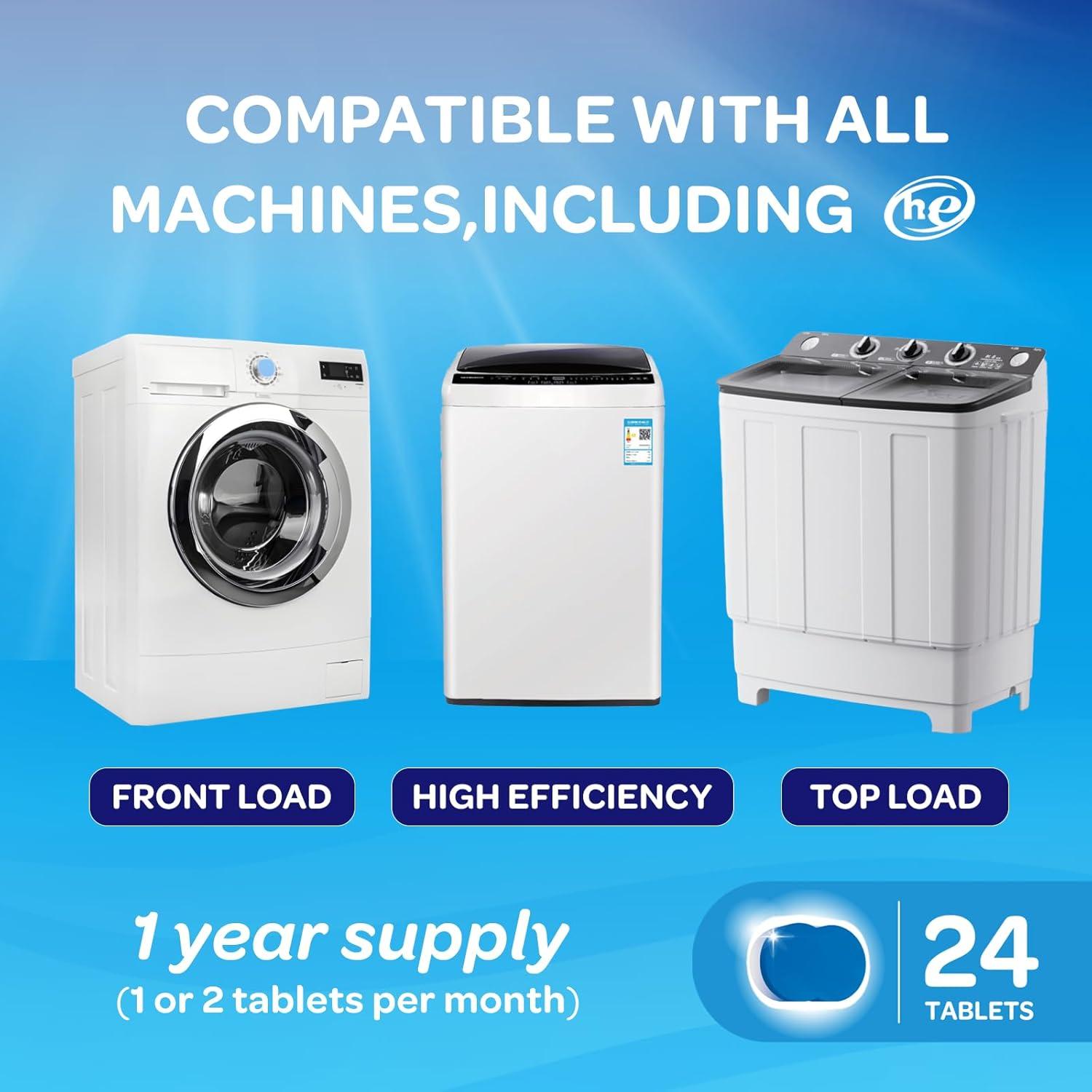 Tabletas Limpiadoras de Lavadora Infiniti Clean 24 Pzas 478g