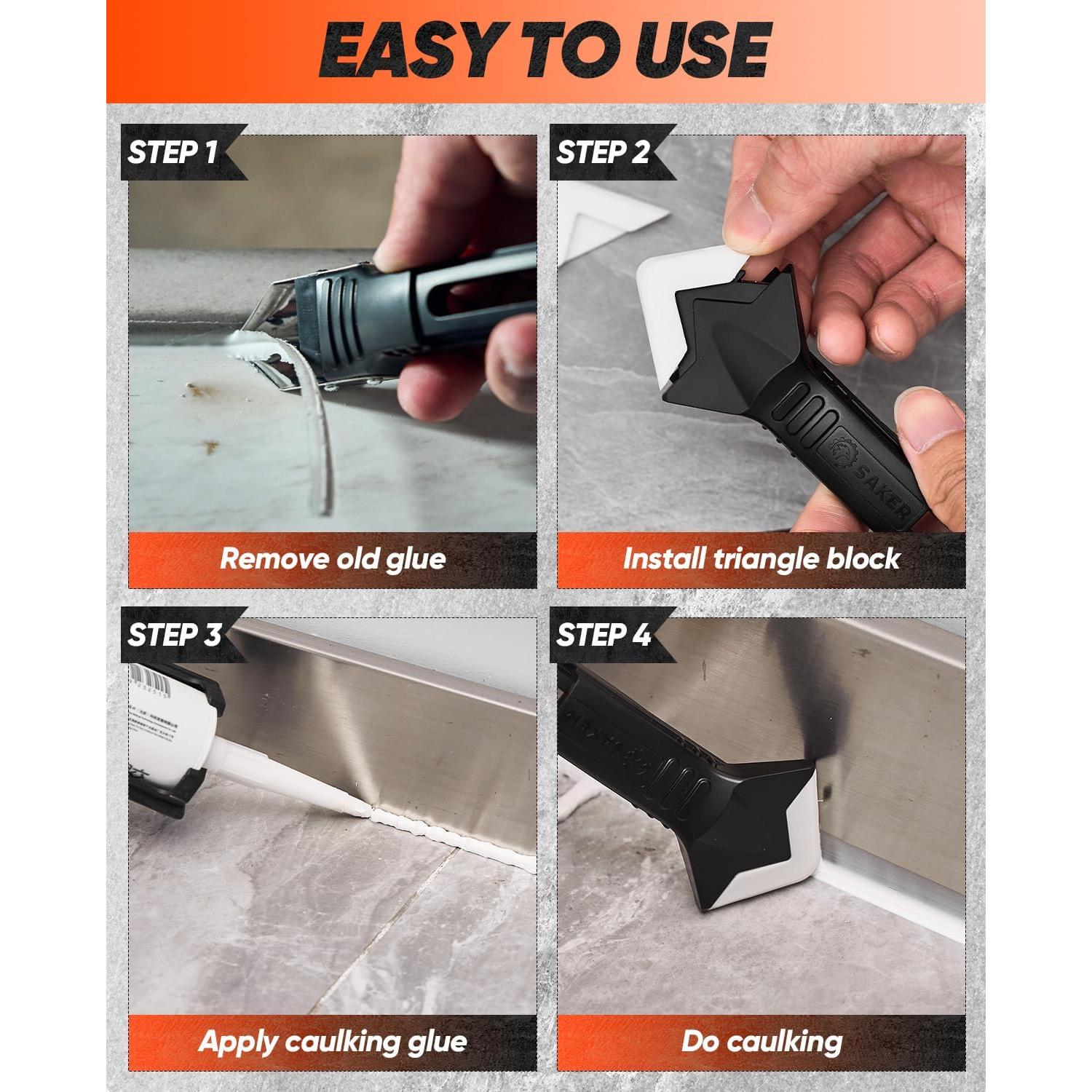 Herramienta de Sellado 3 en 1 Saker - Raspador de Silicona