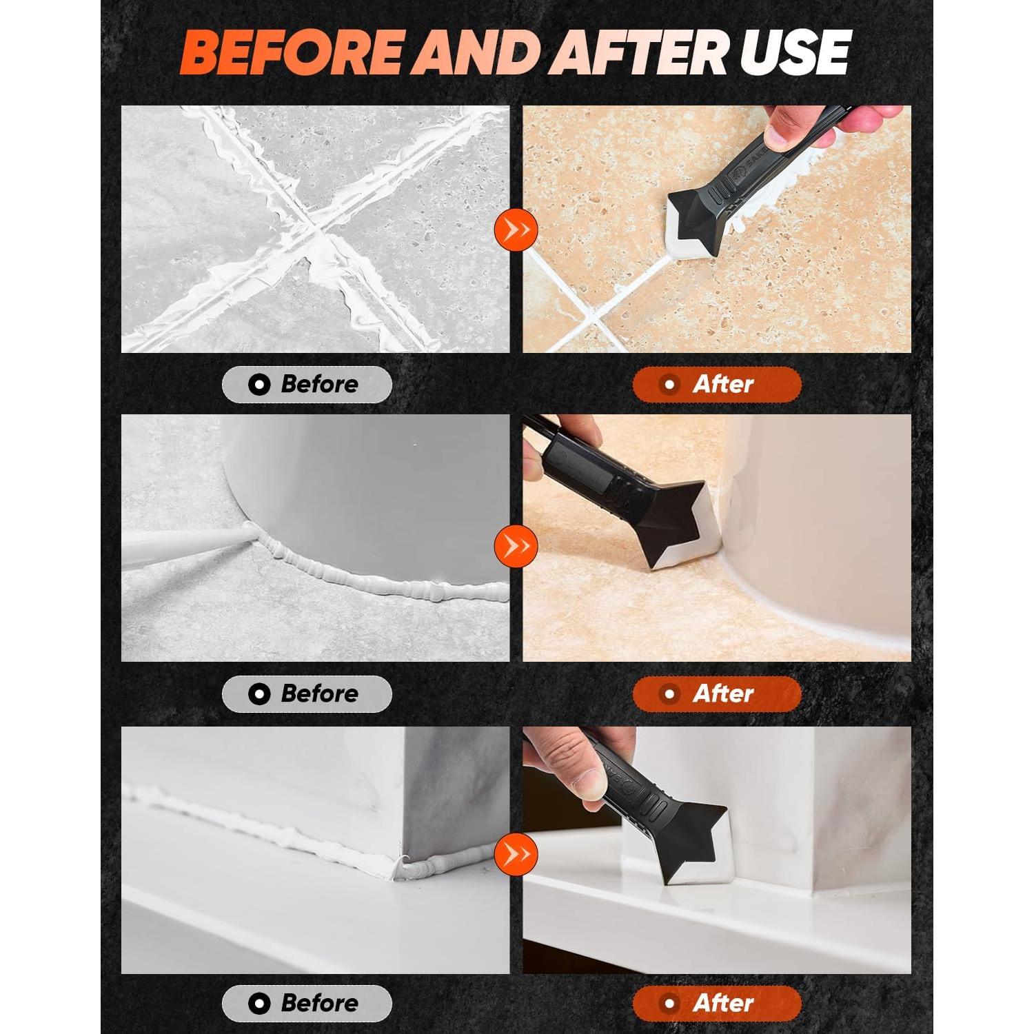 Herramienta de Sellado 3 en 1 Saker - Raspador de Silicona