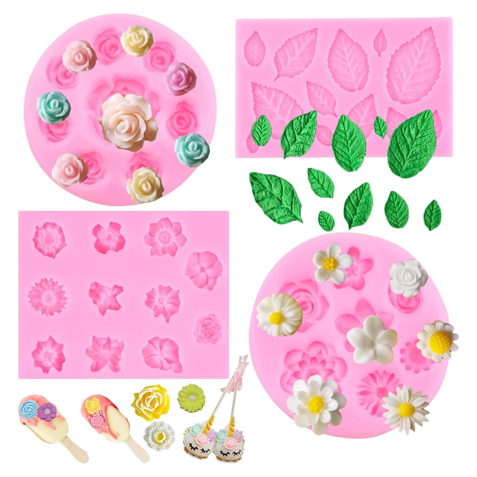 Set de 4 Moldes de Silicona para Fondant MIYAHOUSE