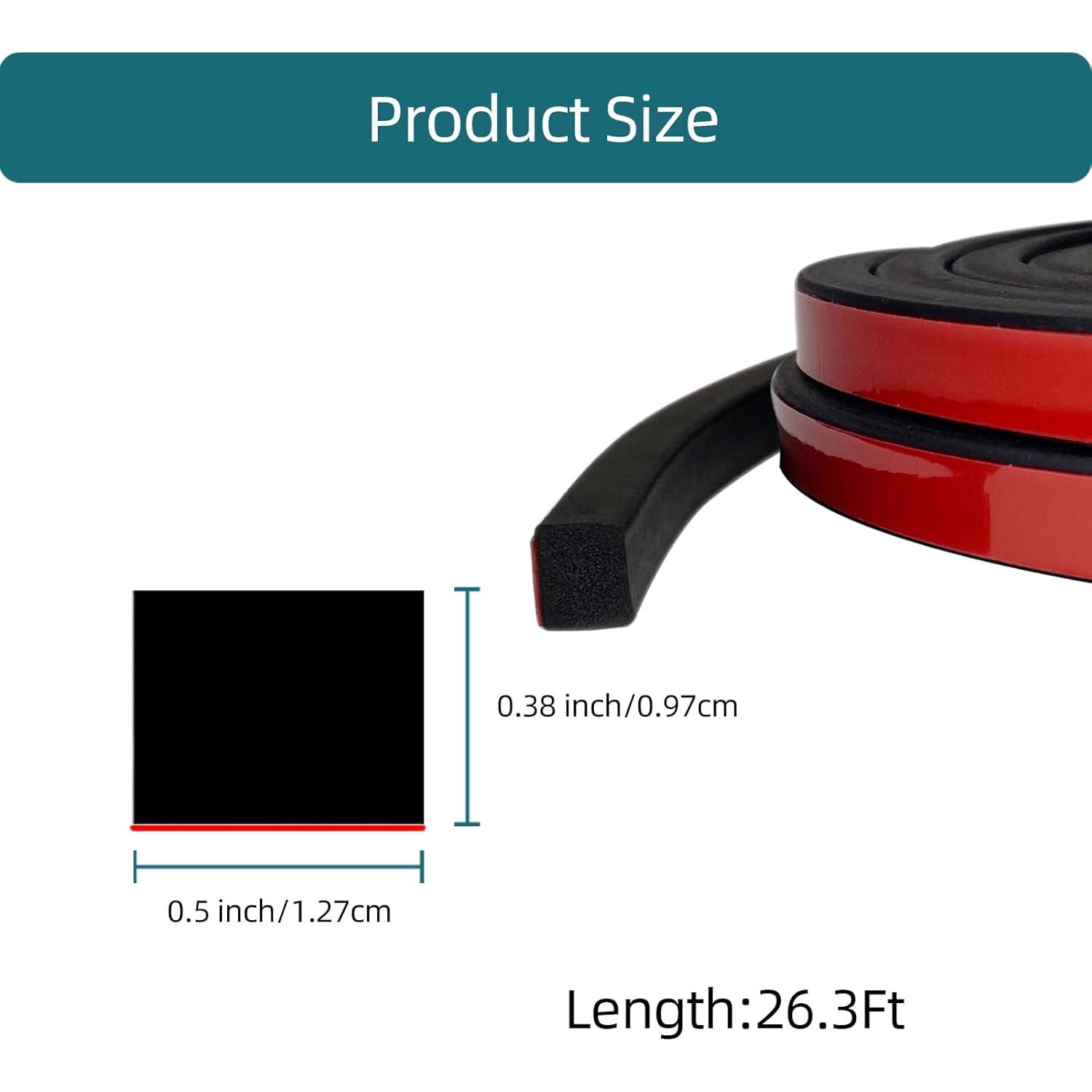 Sello de Goma EPDM Tintvent 7.92m Autoadhesivo Negro