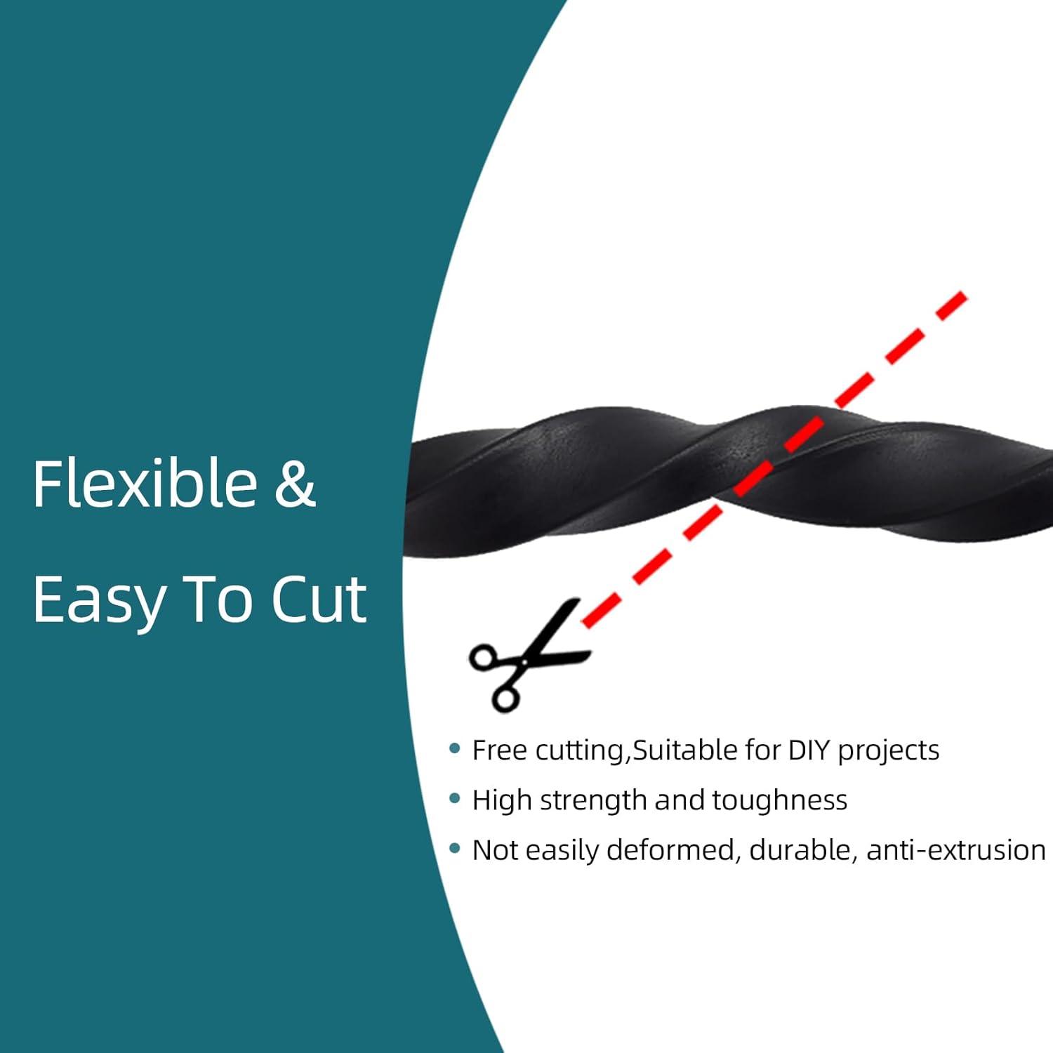 Sello de Goma EPDM Tintvent 7.92m Autoadhesivo Negro