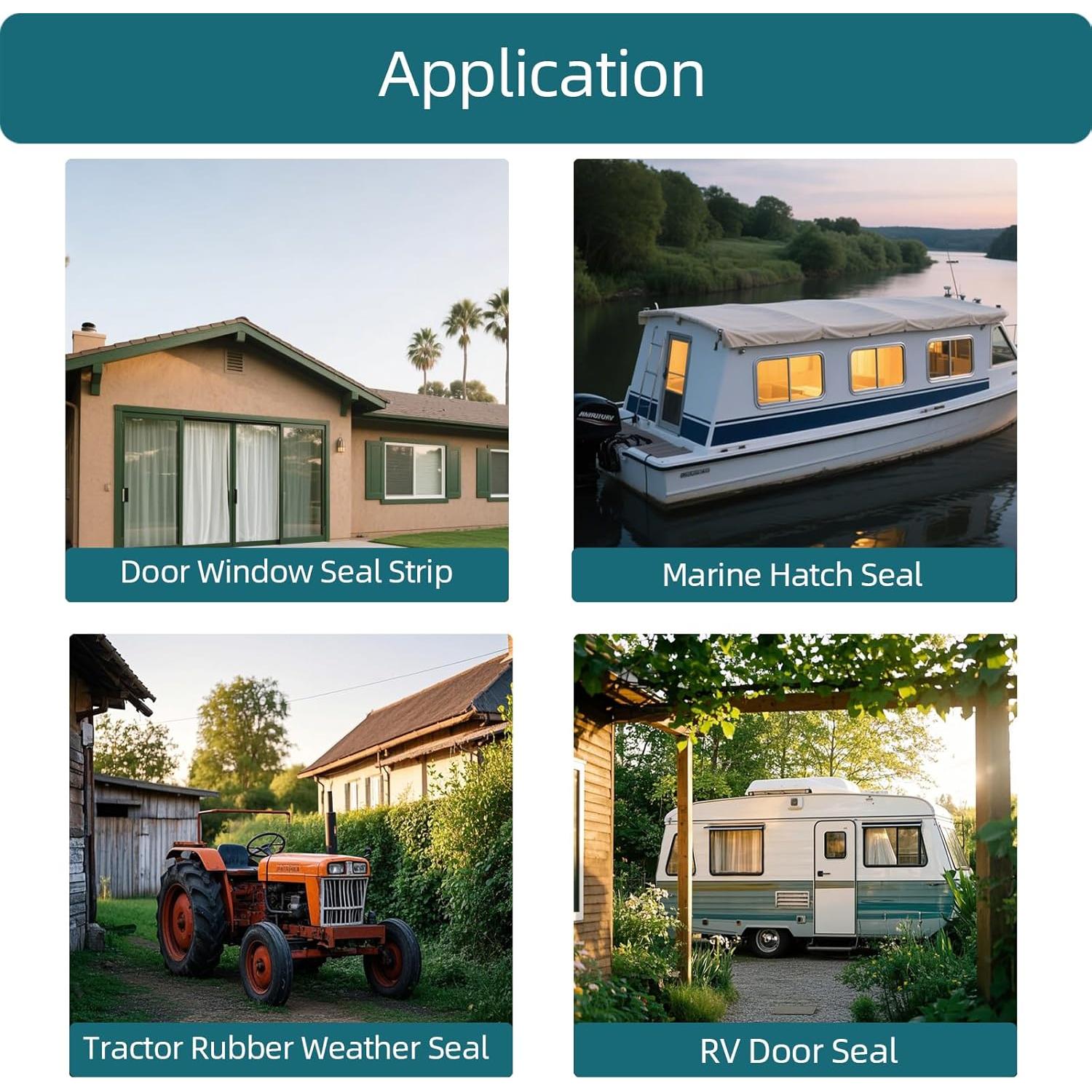 Sello de Goma EPDM Tintvent 7.92m Autoadhesivo Negro