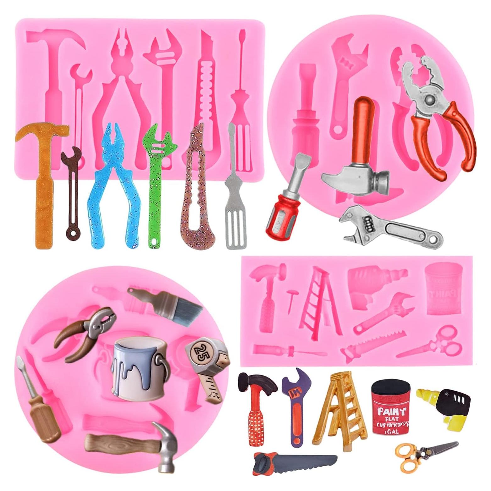 Set de 4 Moldes de Silicona MIYAHOUSE para Decoración de Pasteles