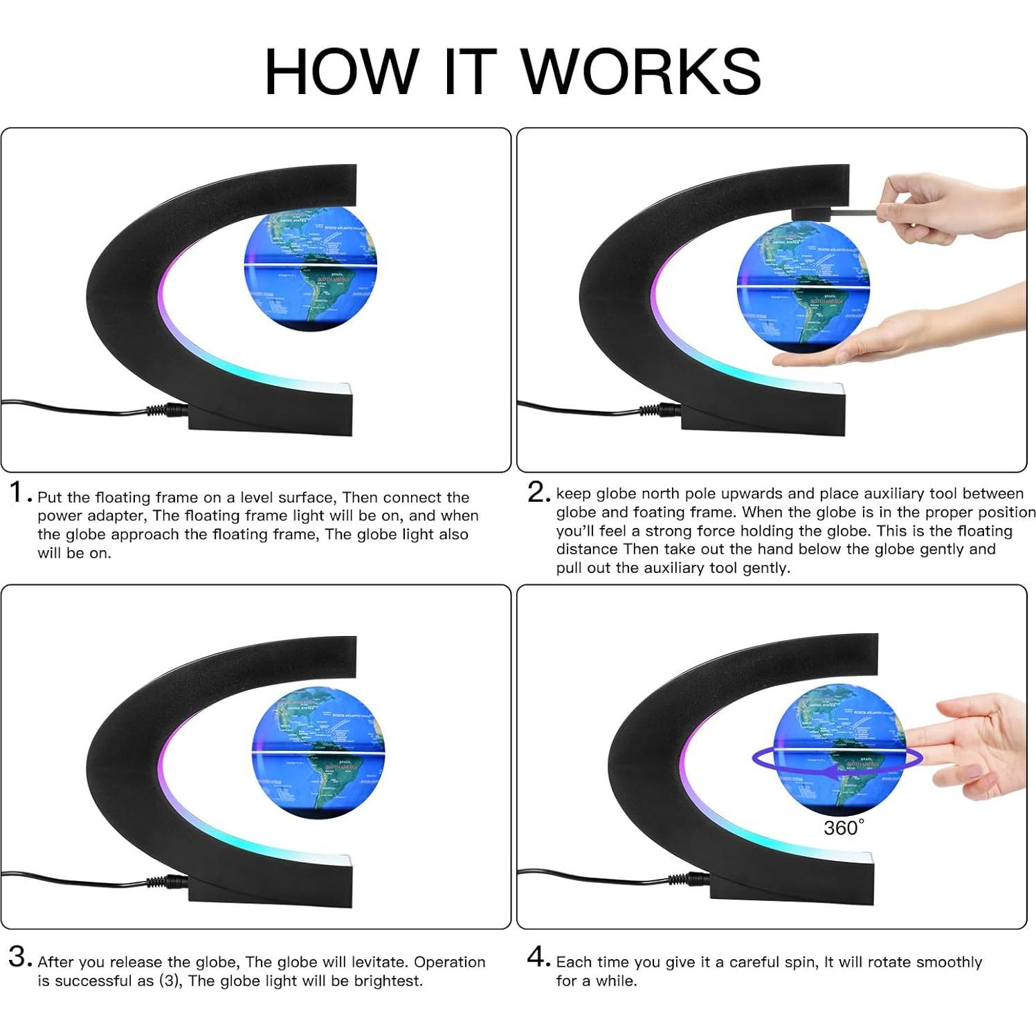 Globo Flotante Gresus ML005 con Luces LED y Base C