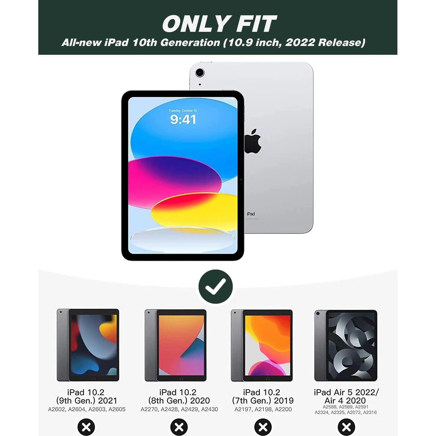 Funda ZryXal para iPad 10.9" 10ª Gen 2022 con Soporte Lápiz